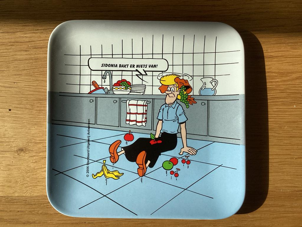 Suske en Wiske Ontbijtbordje Fruitmasters - Sidonia, Gebruikt, Keramiek, Ophalen of Verzenden, Bord(en)