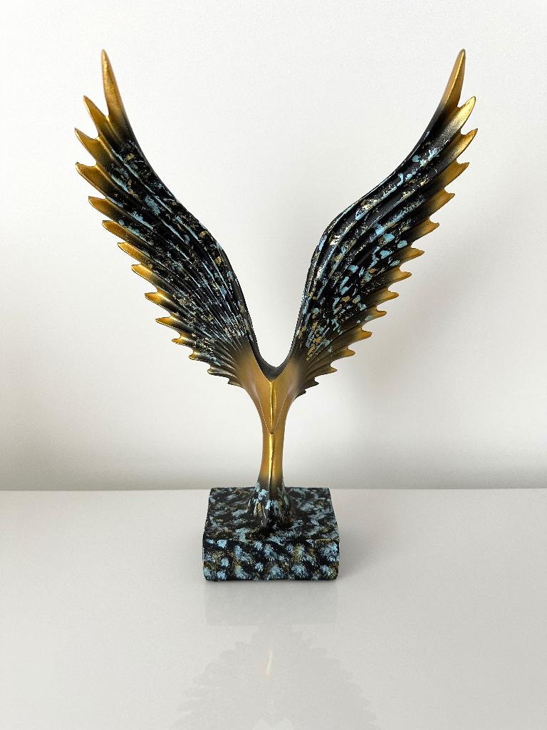 Vogel beeld goud decoratie, Ophalen, Zo goed als nieuw, Dier
