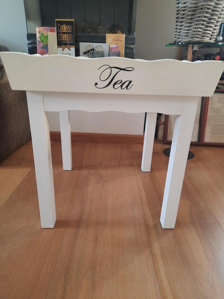 Bijzettafel met dienblad, Ophalen, 25 tot 50 cm, Vierkant, 50 tot 100 cm