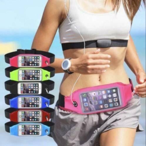 iPhone hoesje tas zwart roze sporttas, Verzenden, Gebruikt