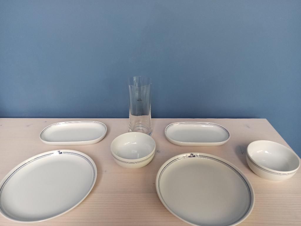 Servies KLM 8 stuks, nostalgie (afhaalprijs), Ophalen, Gebruikt, Overige typen