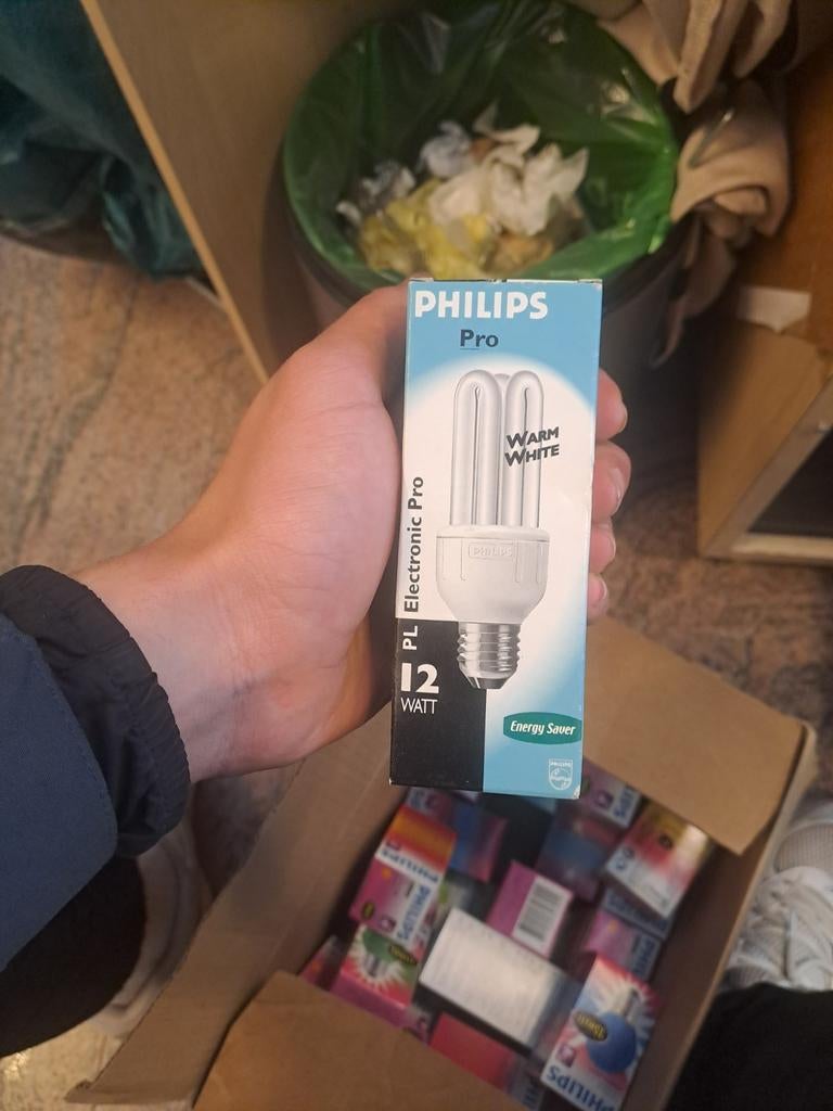 Philips Pro PL Electronic Spaarlamp 12W E27 Warm Wit, 30 tot 60 watt, Nieuw, Spaarlamp, E27 (groot)