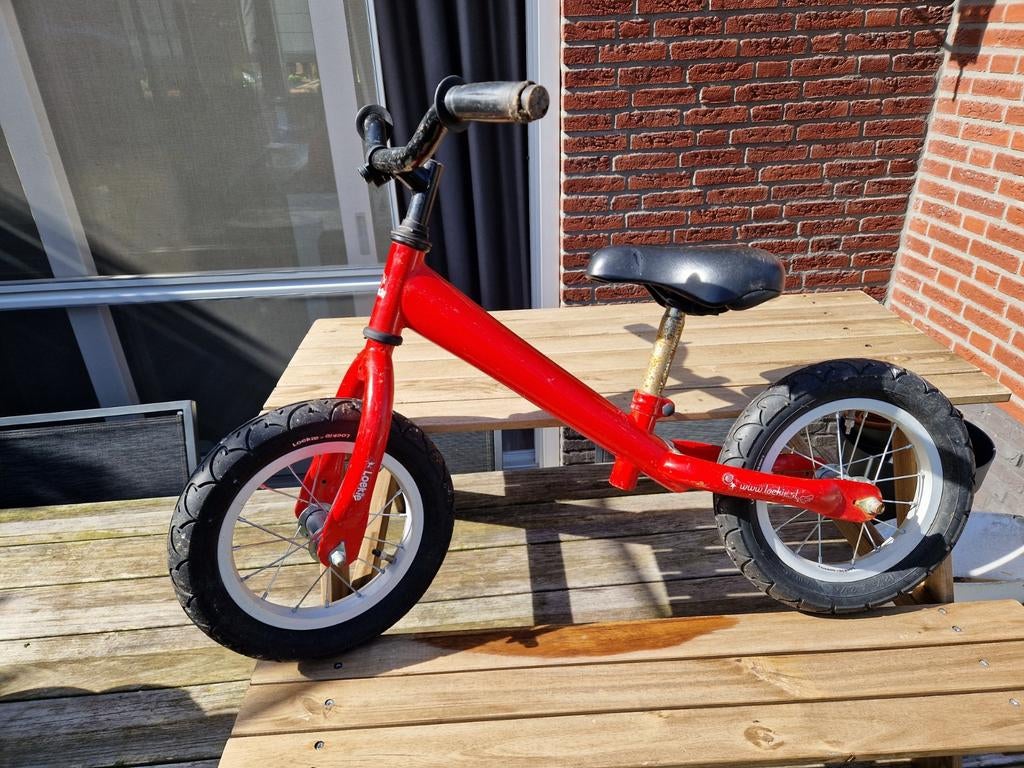 Rode Loekie loopfiets voor kinderen, Ophalen, Gebruikt, Loopfiets