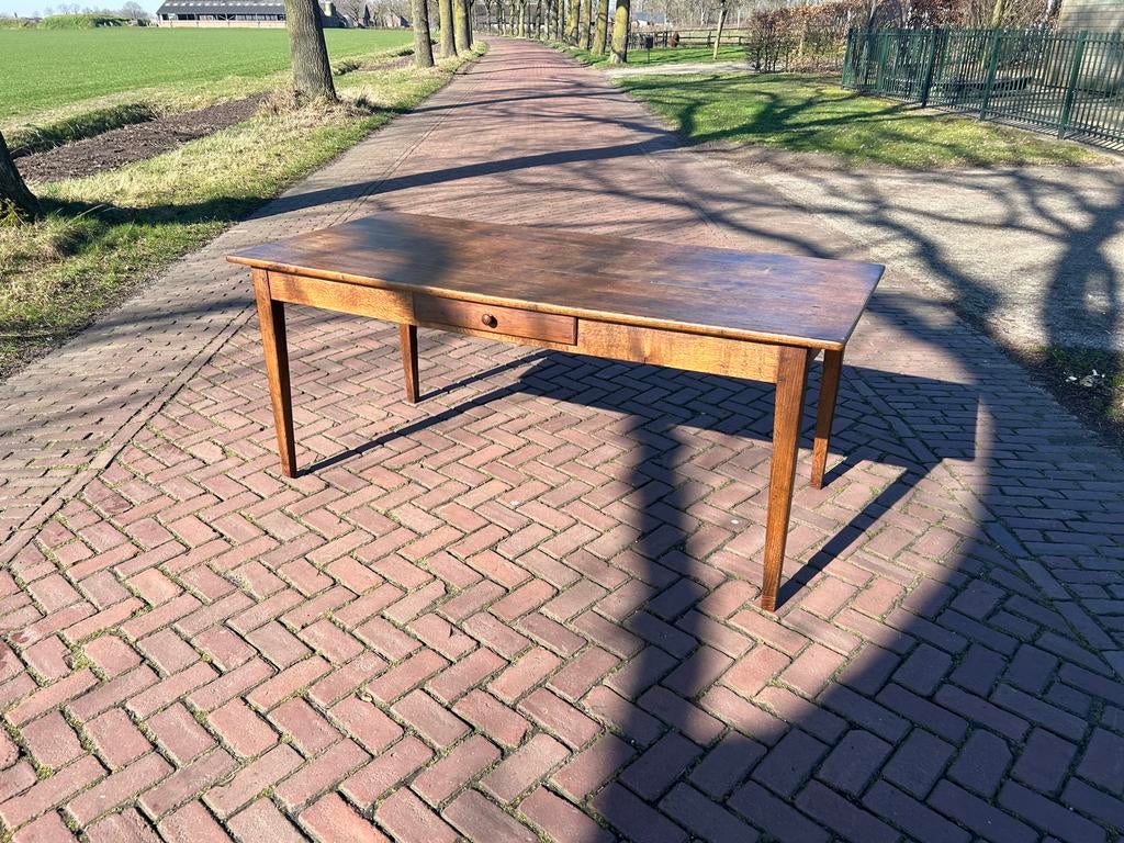 Prachtige oude boerentafel - 190x88x80 cm, Ophalen of Verzenden