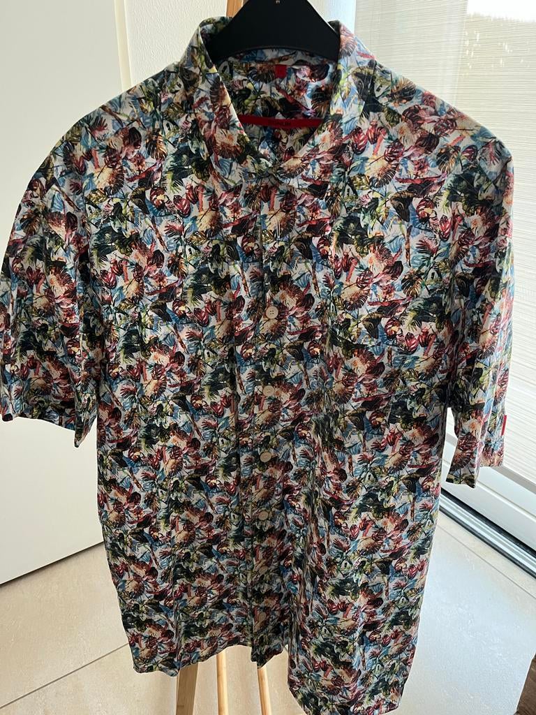 Signum 2XL overhemd met bonte tropische print, Ophalen of Verzenden, Zo goed als nieuw, Overige kleuren, Halswijdte 43/44 (XL)