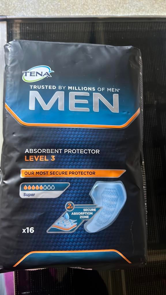 Tena Men, Ophalen, Nieuw