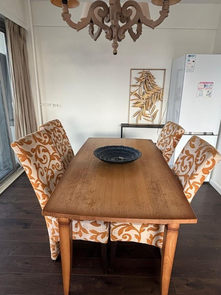 Dining table and chairs, Huis en Inrichting, Ophalen, 100 tot 150 cm, 50 tot 100 cm, Vier personen
