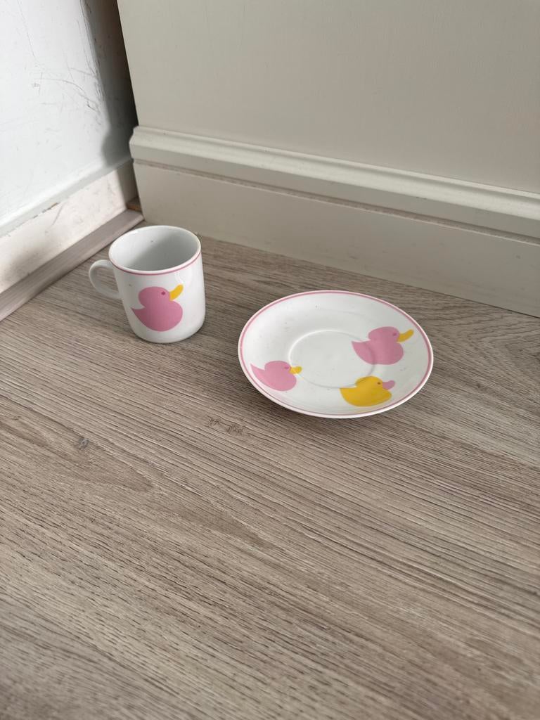 Tirschenreuth Bavaria kop en schotel met eendjes, Huis en Inrichting, Keuken | Servies, Gebruikt, Ophalen of Verzenden, Overige stijlen