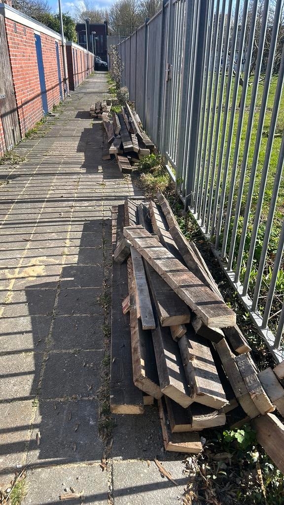 Diverse lengtes balken 50mmx125mm, Ophalen, Zo goed als nieuw, Balk, Vuren