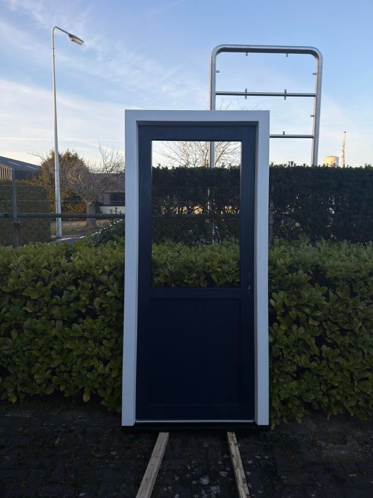 Kunststof voordeur 215,4x95,4x10, Doe-het-zelf en Verbouw, 75 tot 150 cm, Kunststof, Deurkozijn, Ophalen of Verzenden