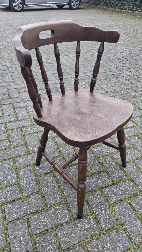 20 cafe windsor spijlen horeca pub stoel gedraaid bruin hout, Ophalen of Verzenden