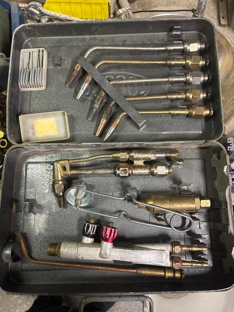 Complete Autogeen Las- en Snijset in Koffer, Doe-het-zelf en Verbouw, Gereedschap | Lasapparaten, Ophalen of Verzenden, Gebruikt