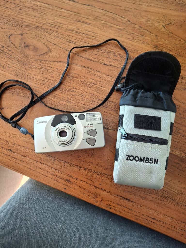 Canon Prima Zoom 85N compactcamera met tasje, Audio, Tv en Foto, Fotocamera's Analoog, Gebruikt, Compact, Canon, Ophalen of Verzenden