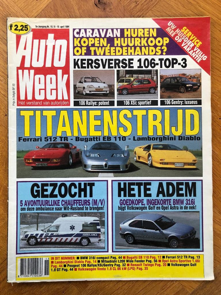 Autoweek nr. 15 1994, Verzenden, Nieuw, Autoweek, Algemeen