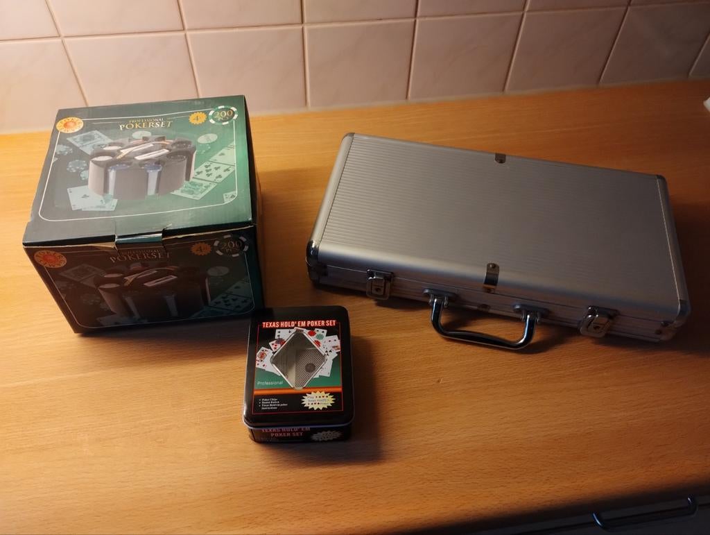 Pokerset, koffer en carrousel samen, Hobby en Vrije tijd, Ophalen of Verzenden