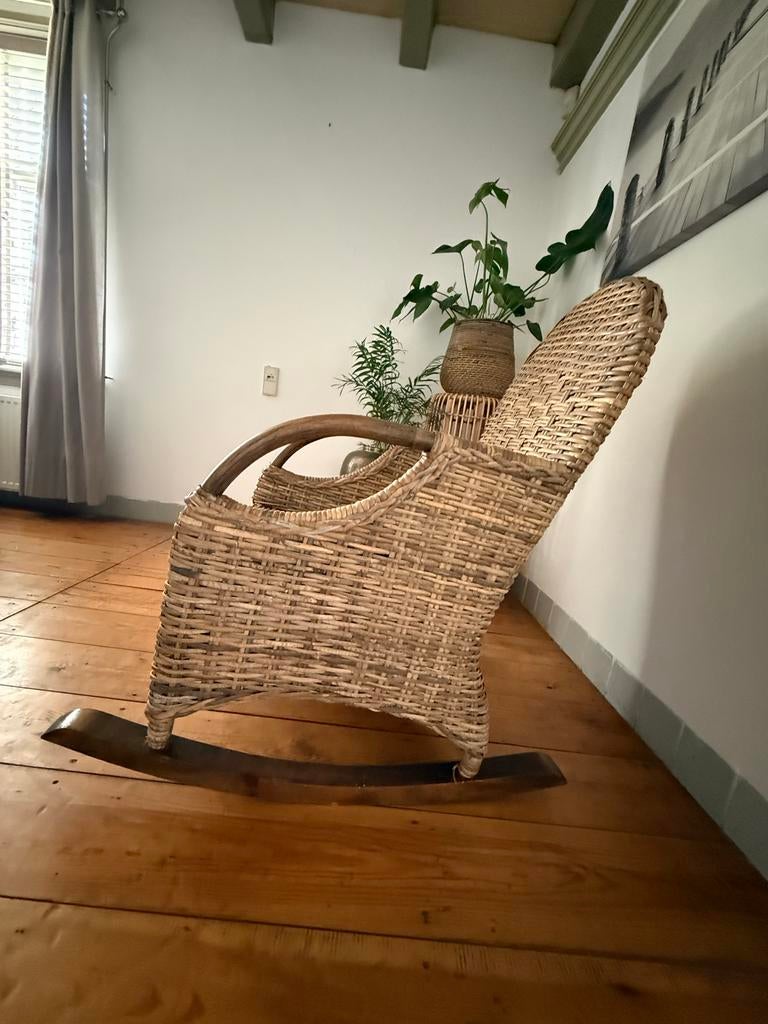 Rotan schommelstoel, Kinderen en Baby's, Ophalen of Verzenden, Gebruikt, Overige typen