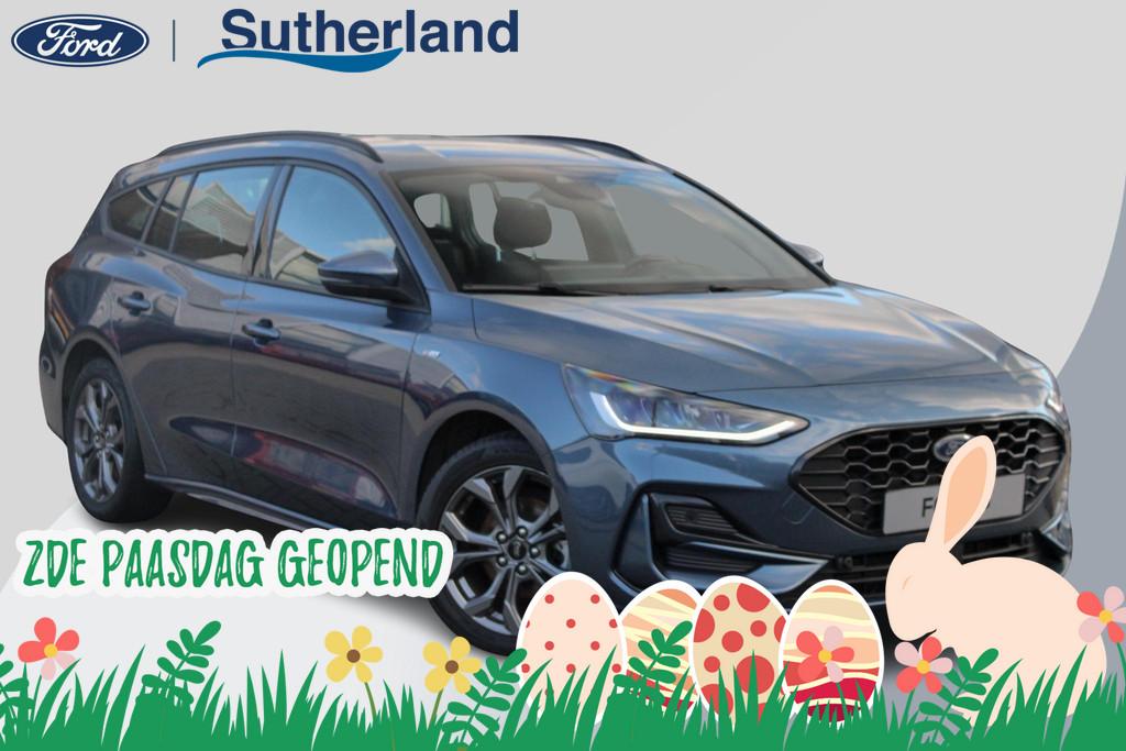 Ford Focus 1.0 EcoBoost Hybrid ST Line 125pk | SYNC 4 Naviga, Gebruikt, 1404 kg, Blauw, Origineel Nederlands