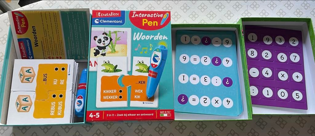 Clementoni Interactieve Pen Woorden & Reken Raadsels, Ophalen of Verzenden, Zo goed als nieuw, Taal en Lezen, Met geluid