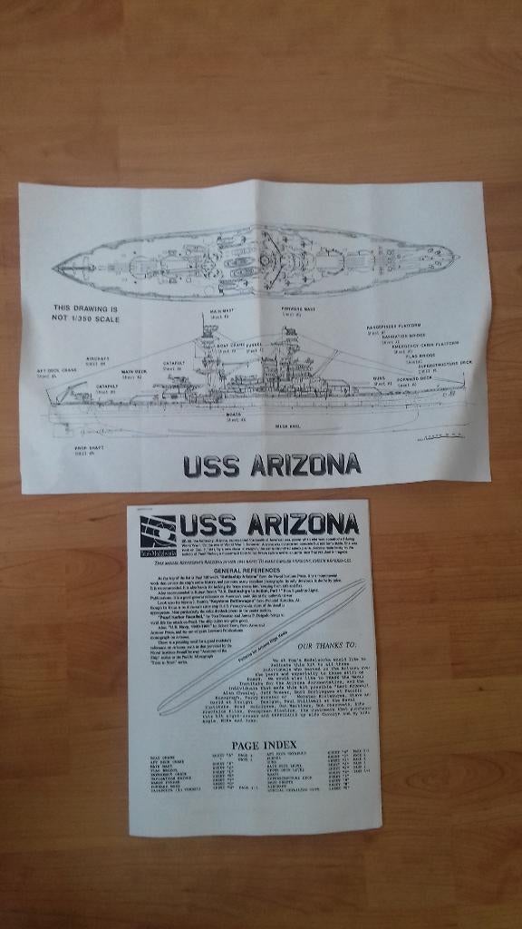 Schaalmodel van USS Arizona, 1/350, Iron Shipwrights, Hobby en Vrije tijd, Modelbouw | Boten en Schepen, Ophalen of Verzenden