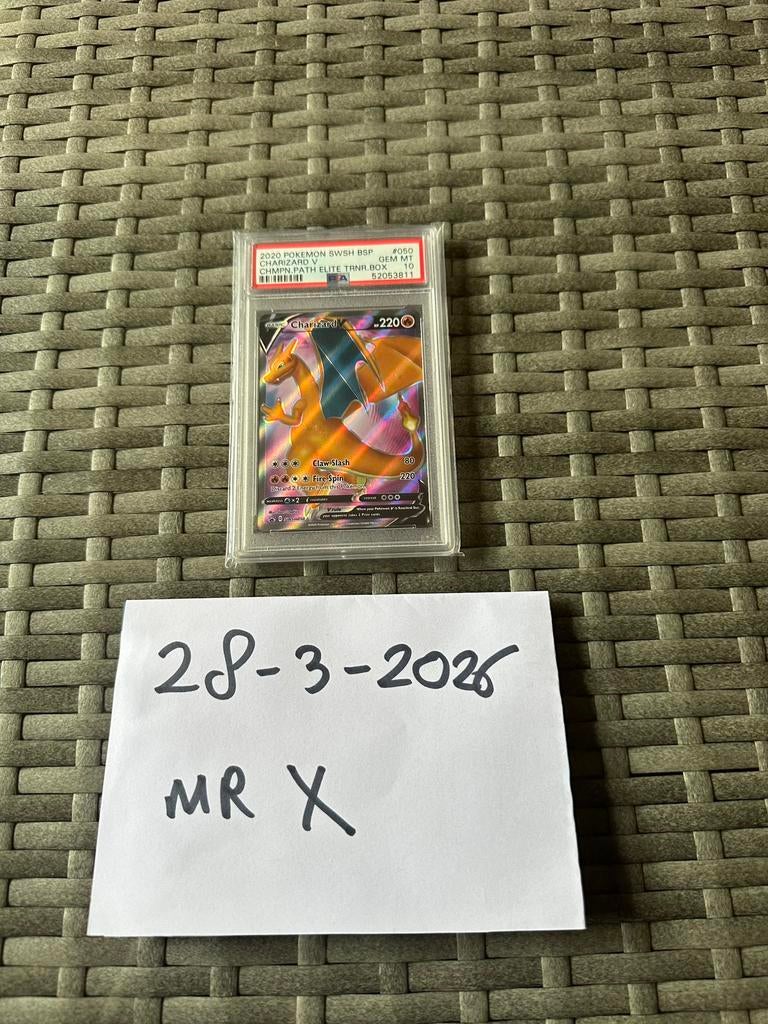 Charizard V 050 Psa 10, Hobby en Vrije tijd, Verzamelkaartspellen | Pokémon, Ophalen, Nieuw