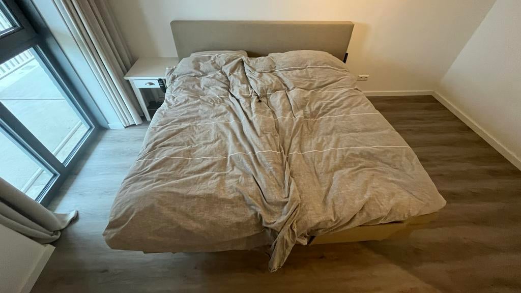 Boxspring elektrische bodem 180x200, Ophalen, Beige, Tweepersoons, 180 cm