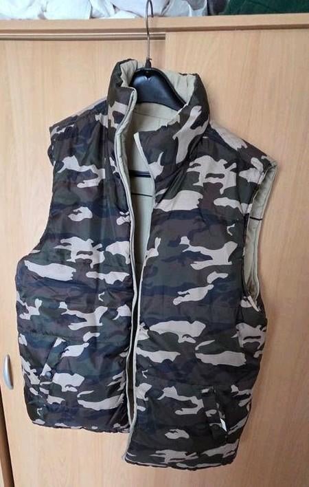 Bodywarmer camouflage print, 2 zijden te dragen, Kleding | Heren, Bodywarmers, Ophalen of Verzenden, Zo goed als nieuw, Maat 56/58 (XL)