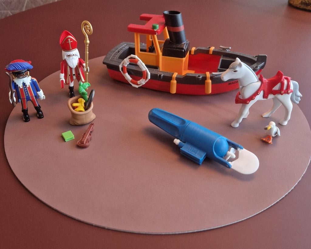 Playmobil 5206 stoomboot van Sint en Piet, Ophalen of Verzenden, Zo goed als nieuw
