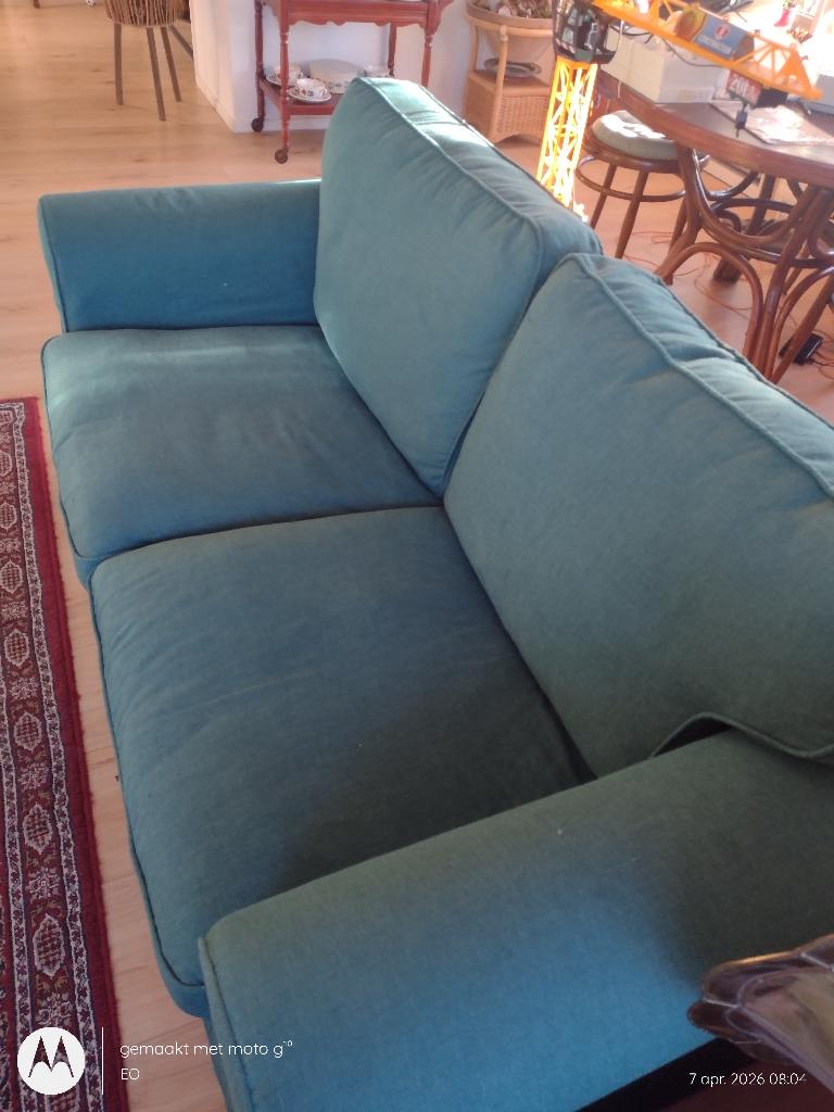 Ektorp bank en fauteuil van Ikea, Ophalen, Gebruikt, 150 tot 200 cm, Tweepersoons