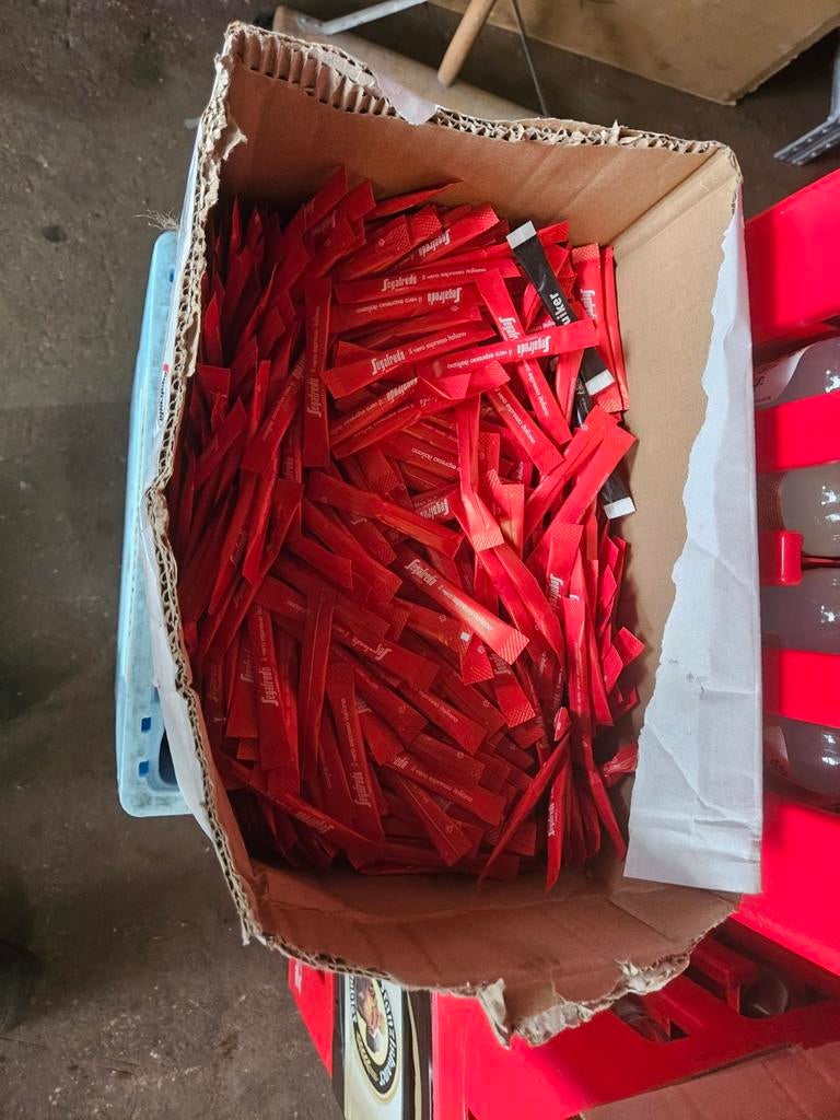 Doos vol zakjes suiker, Ophalen of Verzenden