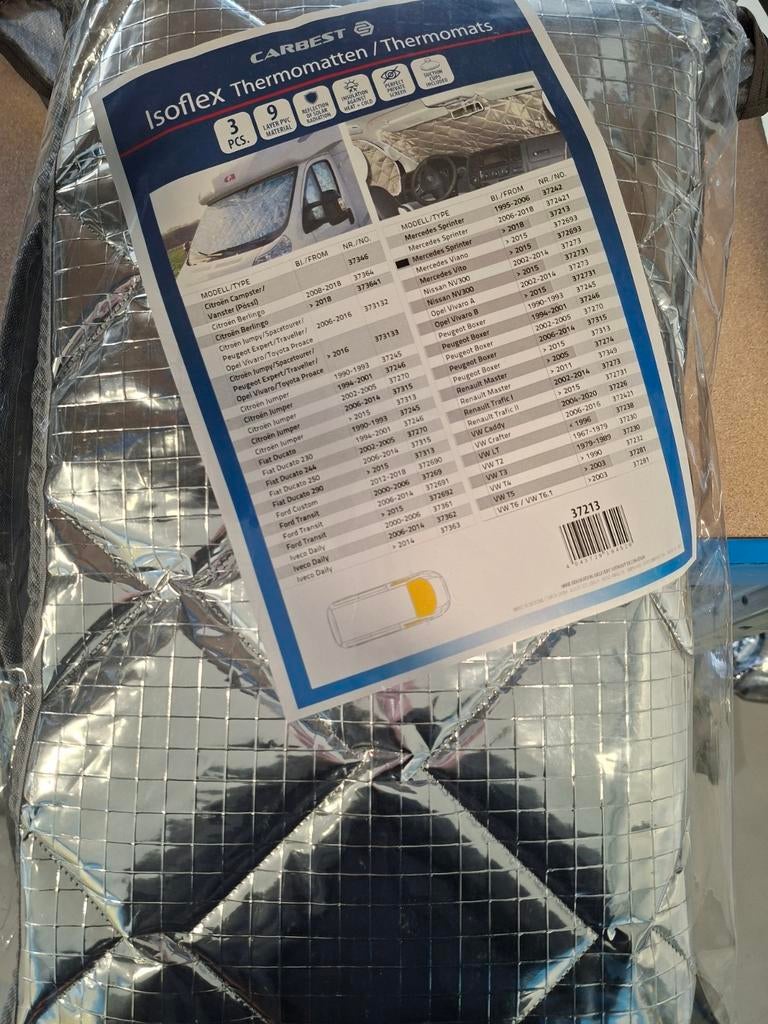 Raamisolatie thermomatten cabine Sprinter 2018-  bus camper, Caravans en Kamperen, Camper-accessoires, Ophalen of Verzenden