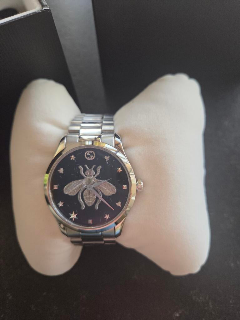 Gucci Timeless G unisex horloge zilver origineel, Overige merken, Staal, Nieuw, Ophalen of Verzenden