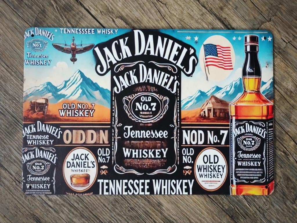 Jack Daniels whiskey reclamebord, Ophalen of Verzenden, Nieuw, Reclamebord