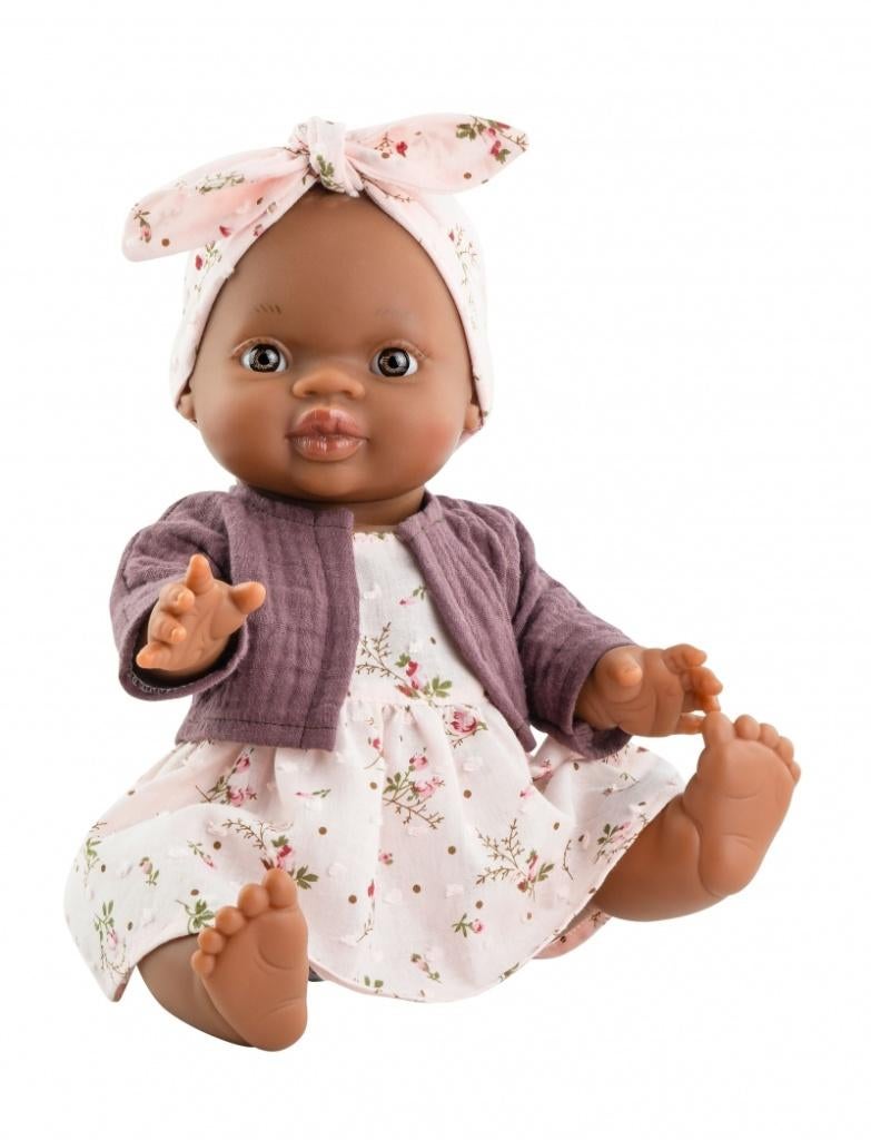 Paola Reina babypop Gordi meisje Olga - bloemenjurk - 34cm, Nieuw, Ophalen of Verzenden, Babypop, Info@bezigebijtjezzz.nl