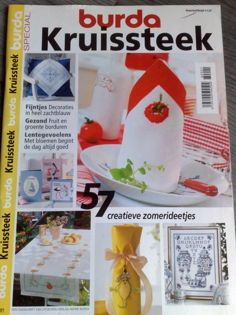 Burda special kruissteek , nr. 921, Hobby en Vrije tijd, Borduren en Borduurmachines, Verzenden, Nieuw, Patroon