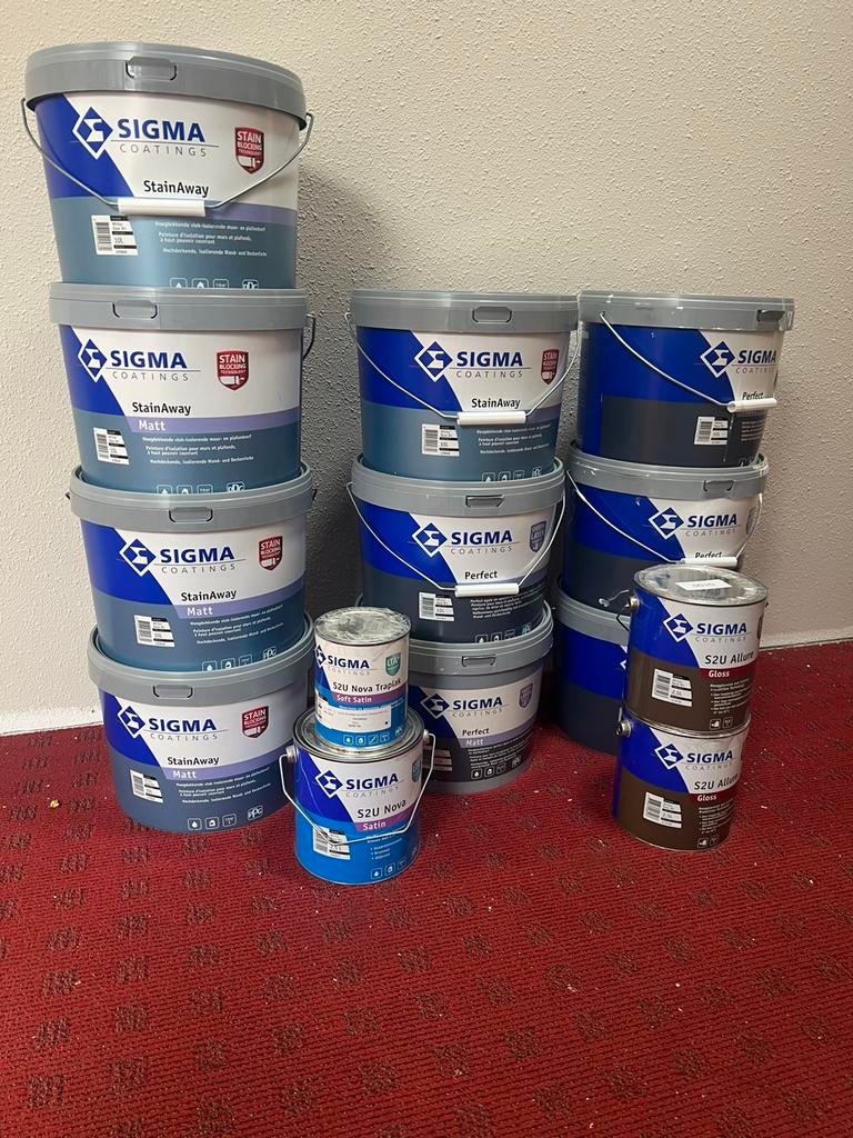 Sigma verf nieuw wit & 9010, Ophalen of Verzenden, Zo goed als nieuw, Wit