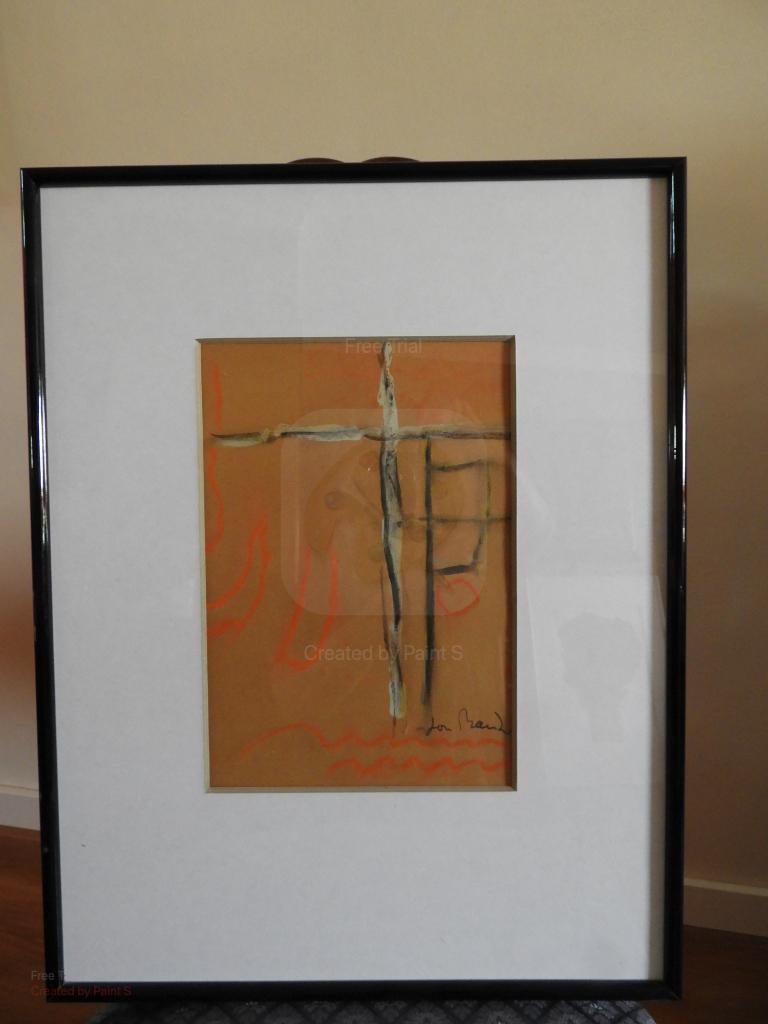 Abstract schilderij - Gesigneerd - Jan Brand, Ophalen of Verzenden