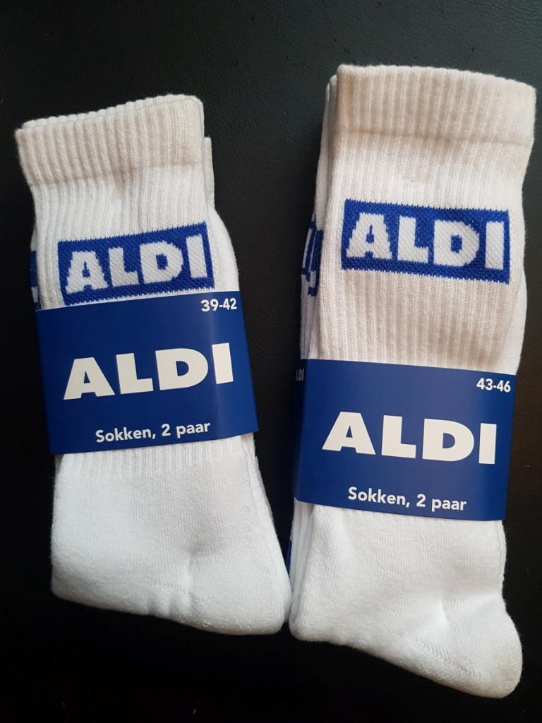 Aldi sportsokken, Ophalen of Verzenden, Nieuw, Maat 43 t/m 46, Wit