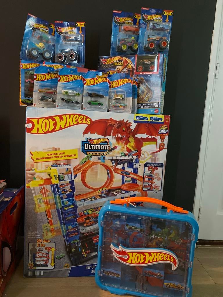 Hot Wheels Ultimate Garage, Monster Trucks & Cars Set, Ophalen, Nieuw