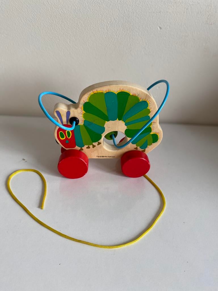 Rupsje Nooitgenoeg trektouw Houtenspeelgoed, Ophalen of Verzenden, Nieuw