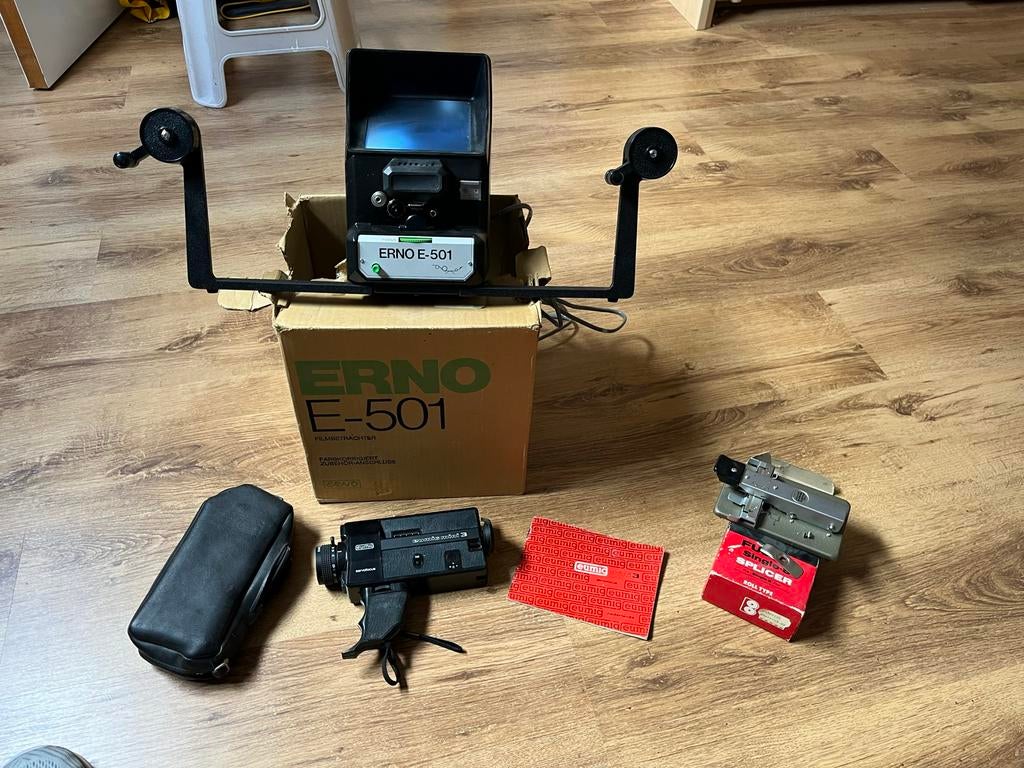 8mm Camera met toebehoren: Flectalux, Fujica, Erno, Audio, Tv en Foto, Videocamera's Analoog, Camera, 8mm, Ophalen