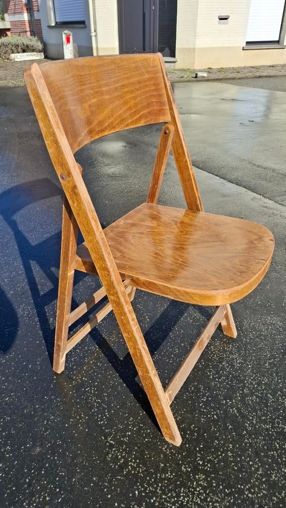 11 houten vintage klap horeca stoelen midcentury cafe bistro, Ophalen of Verzenden, Bruin, Hout, Vijf, Zes of meer stoelen