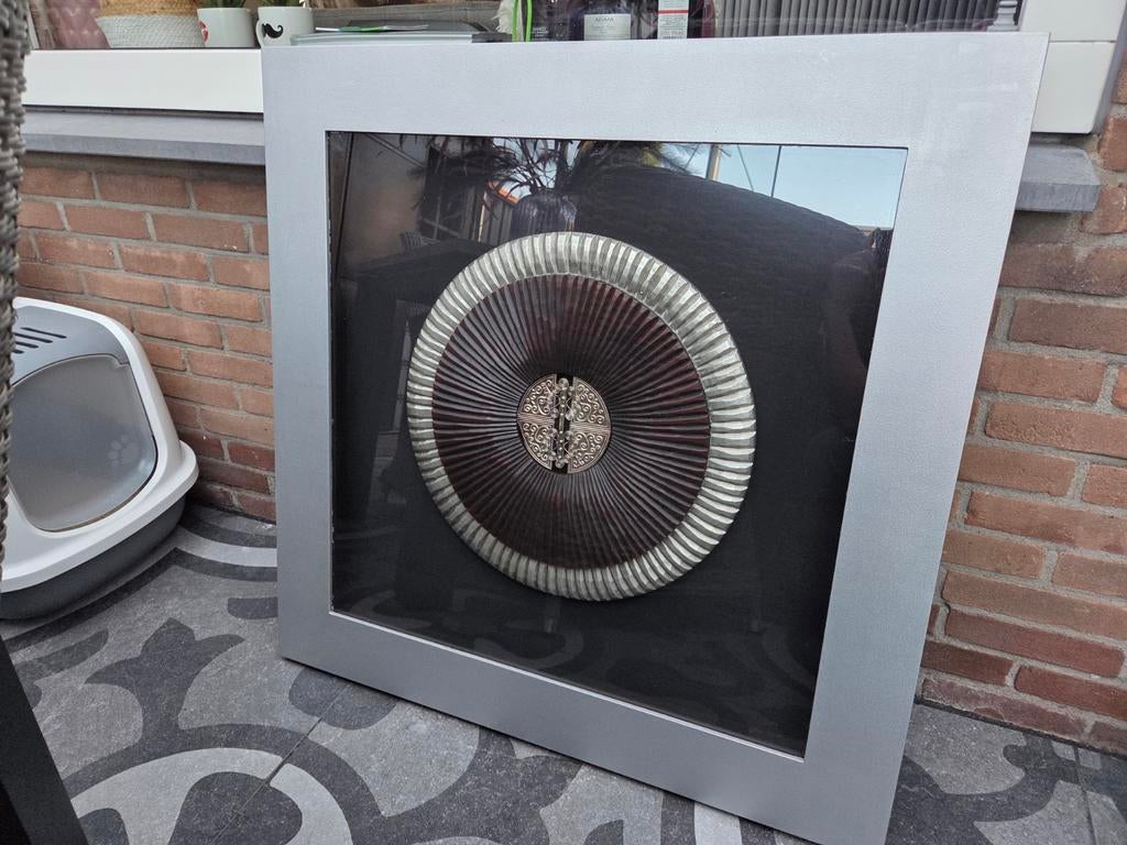 Unieke Muurkunst 90x90cm Modern Decoratief Paneel, Ophalen, Zo goed als nieuw