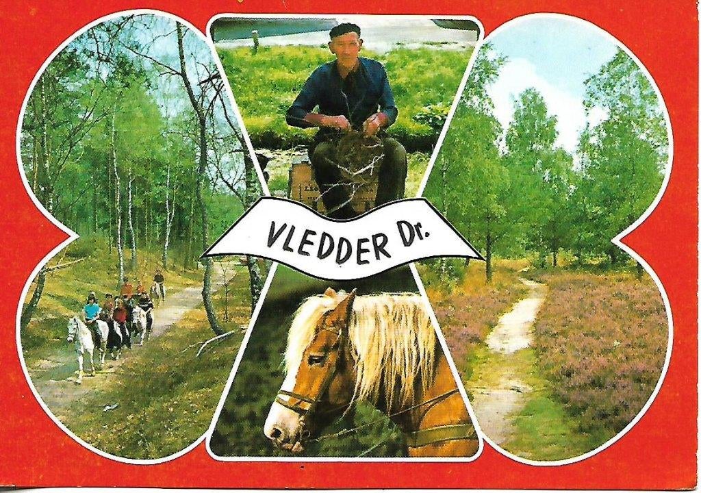 Vledder- -4-luik., Verzamelen, Verzenden, 1960 tot 1980, Gelopen, Drenthe