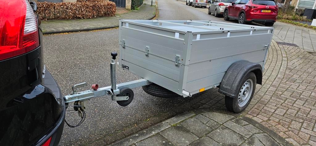 ZGAN Anssems bagagewagen met reservewiel, slot en dakdragers, Ophalen, Zo goed als nieuw