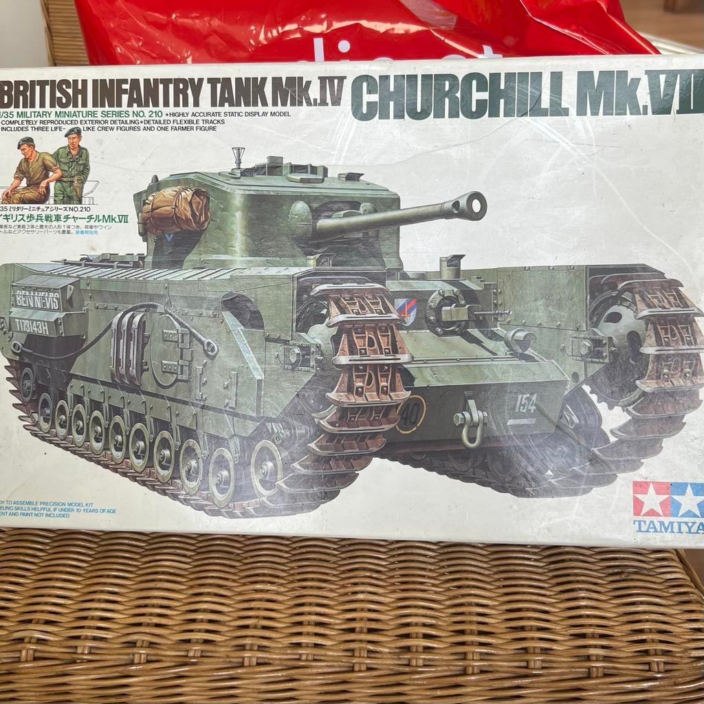 Tamiya Churchill MK.VII Britse Infanterie Tank Modelbouw, Tank, 1:32 tot 1:50, Nieuw, Ophalen of Verzenden