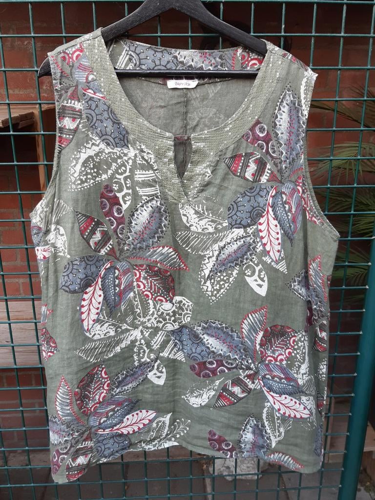 Linnen top maat 50 nieuw Paprika, Ophalen of Verzenden, Nieuw