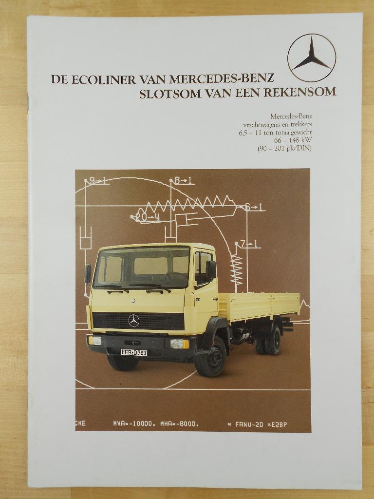 Mercedes Ecoliner Brochure 1984 - 709 809 814 914 1114, Zo goed als nieuw, Mercedes-Benz, Mercedes, Ophalen of Verzenden