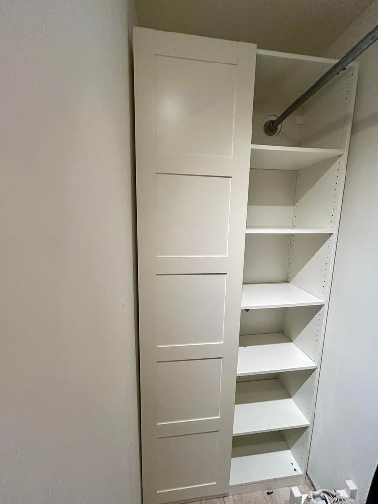 PAX/Bergsbo kast wit 236cm hoog, Ophalen, Gebruikt, 100 tot 150 cm, 200 cm of meer