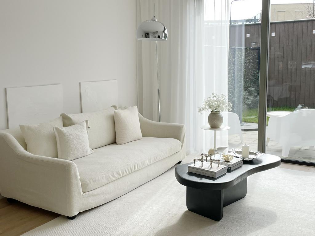 Färlöv 3-zitsbank met BEMZ bouclé hoes, Ophalen, 100 tot 125 cm, Driepersoons, Zo goed als nieuw