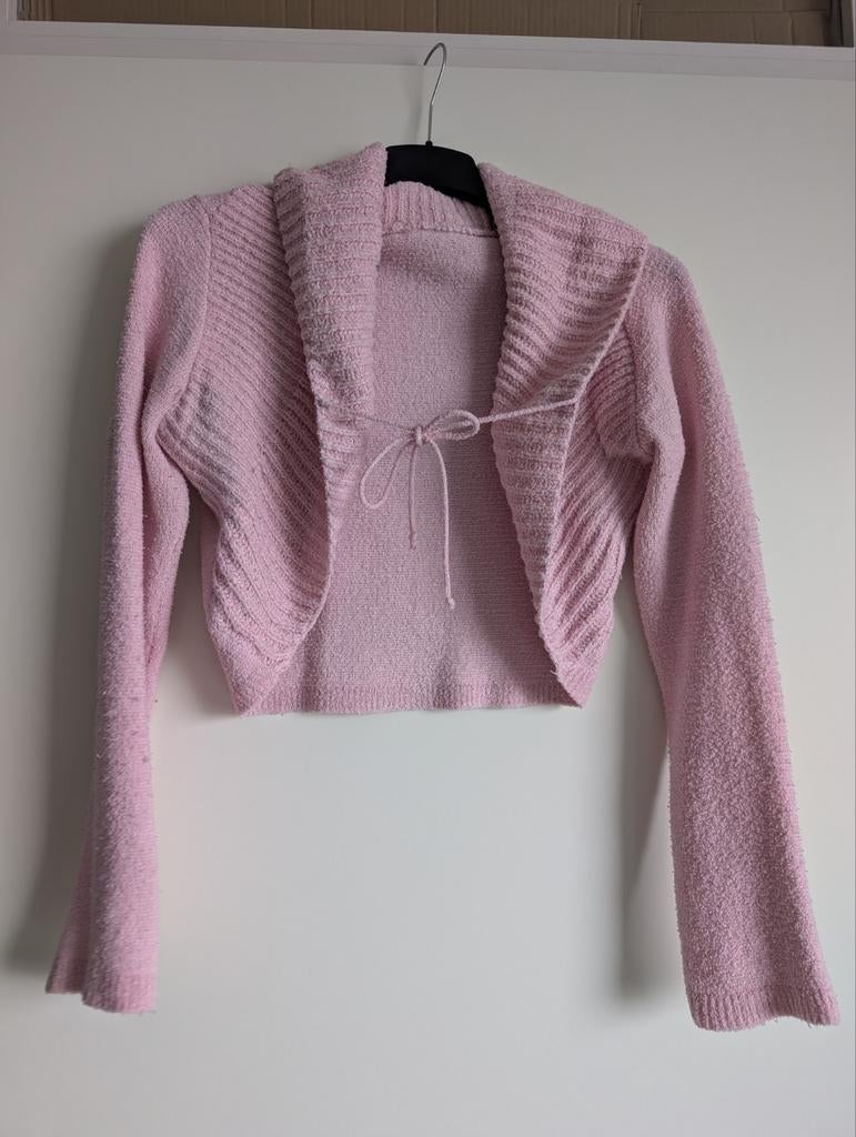 Roze bolero met strikdetail, Kleding | Dames, Ophalen of Verzenden, Roze, Maat 36 (S), Onbekend